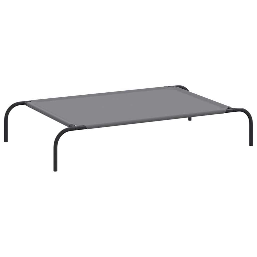 Vyvýšený pelíšek pro psy šedý 110x65x20 cm Oxford Fabric a ocel