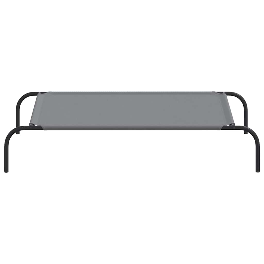 Vyvýšený pelíšek pro psy šedý 110x65x20 cm Oxford Fabric a ocel