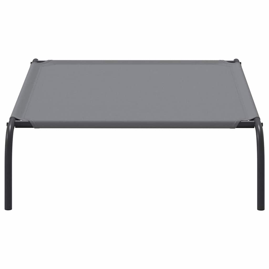 Vyvýšený pelíšek pro psy šedý 110x65x20 cm Oxford Fabric a ocel