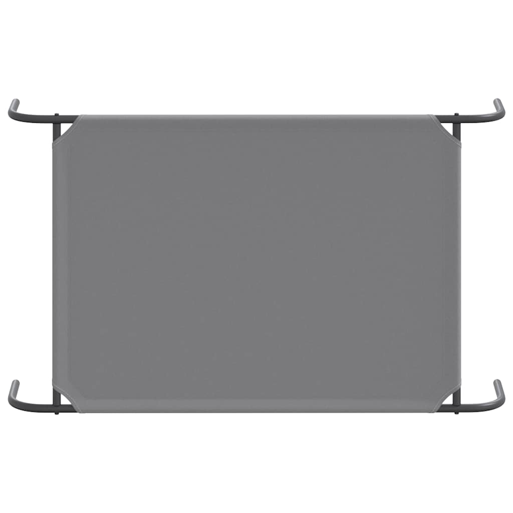 Vyvýšený pelíšek pro psy šedý 110x65x20 cm Oxford Fabric a ocel