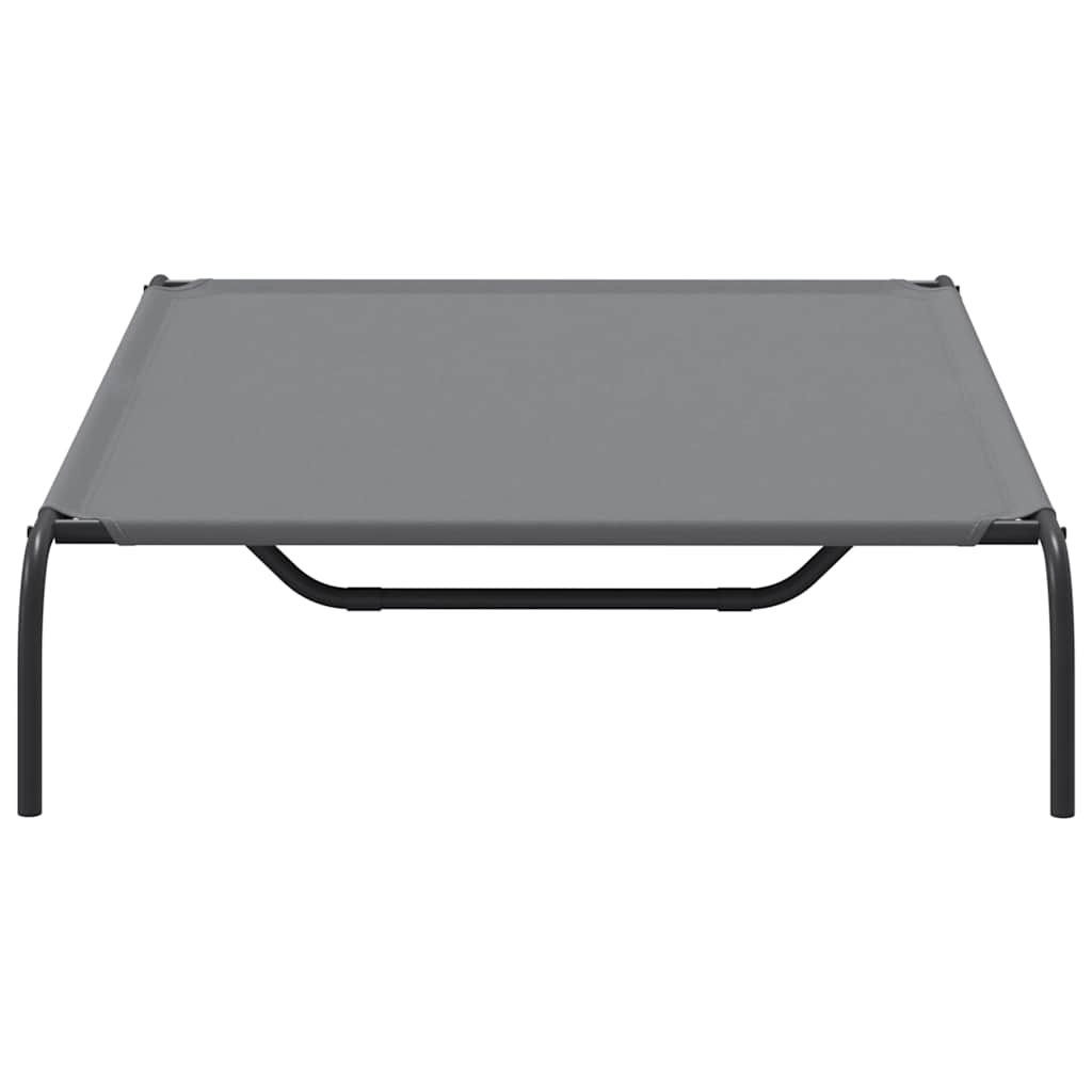 vyvýšený pelíšek pro psy šedý 130x80x20 cm Oxford Fabric a ocel