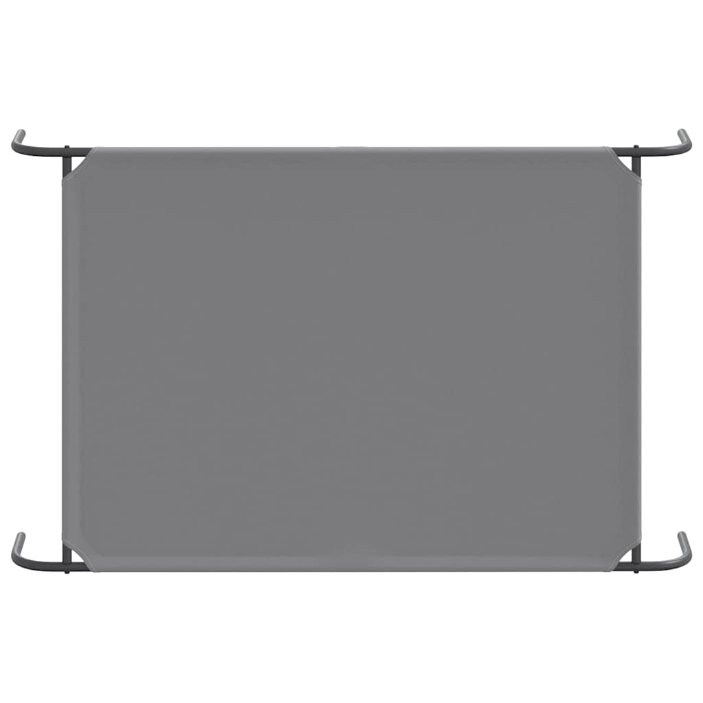 vyvýšený pelíšek pro psy šedý 130x80x20 cm Oxford Fabric a ocel