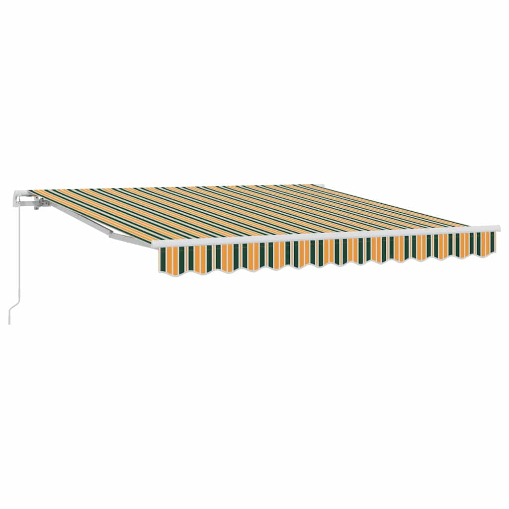 Markýza Pruhovaný Zelená a žlutá 3 x 2,5 m Polyester a kov