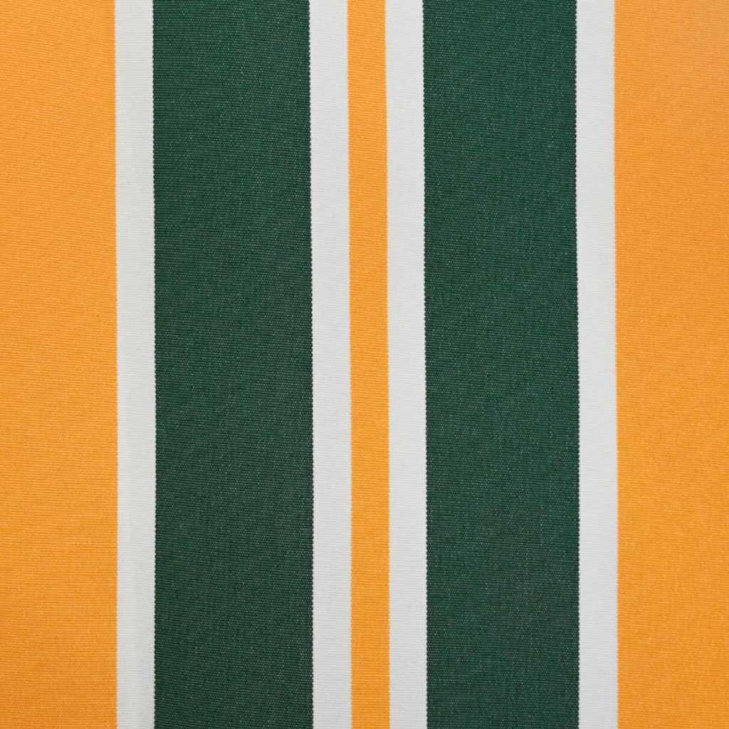 Markýza Pruhovaný Zelená a žlutá 3 x 2,5 m Polyester a kov