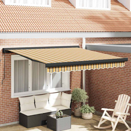Budsorovatelné zastřešení Vícebarevný 350 x 250 cm Textil a kov