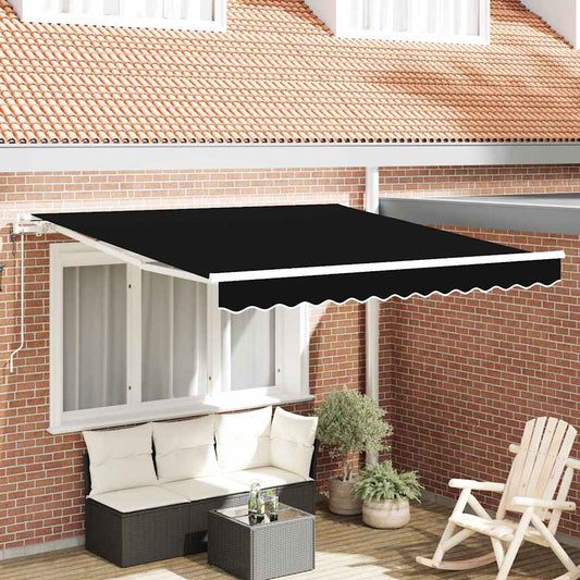 Budsorovatelné zastřešení 350 x 250 cm Černá