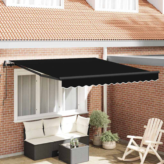 Budsorovatelné zastřešení Černá 350 x 250 cm textil