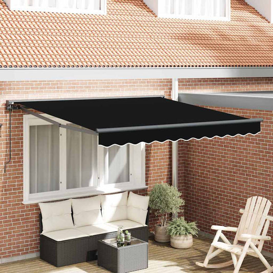 Budsorovatelné zastřešení Černá 350x250 cm textil