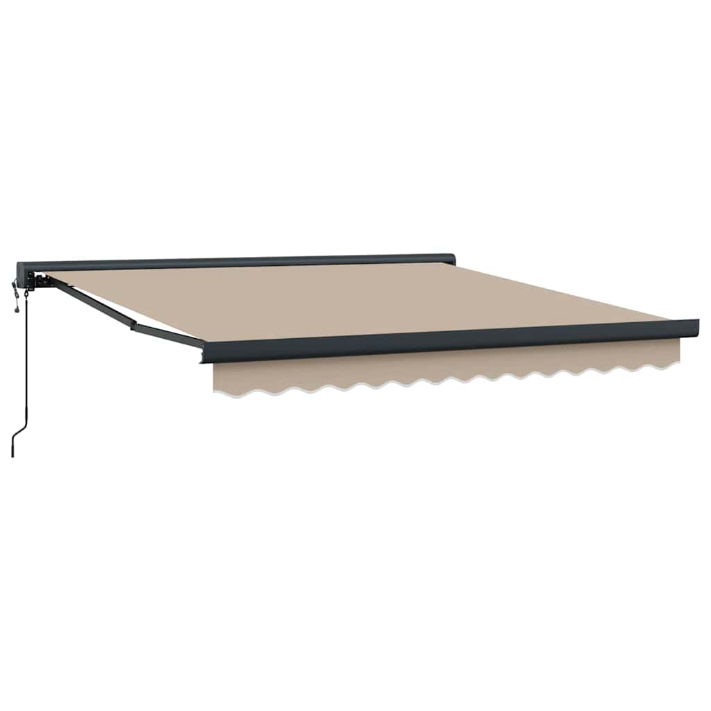 Budsorovatelné zastřešení Béžová 350 x 250 cm Látka, kov