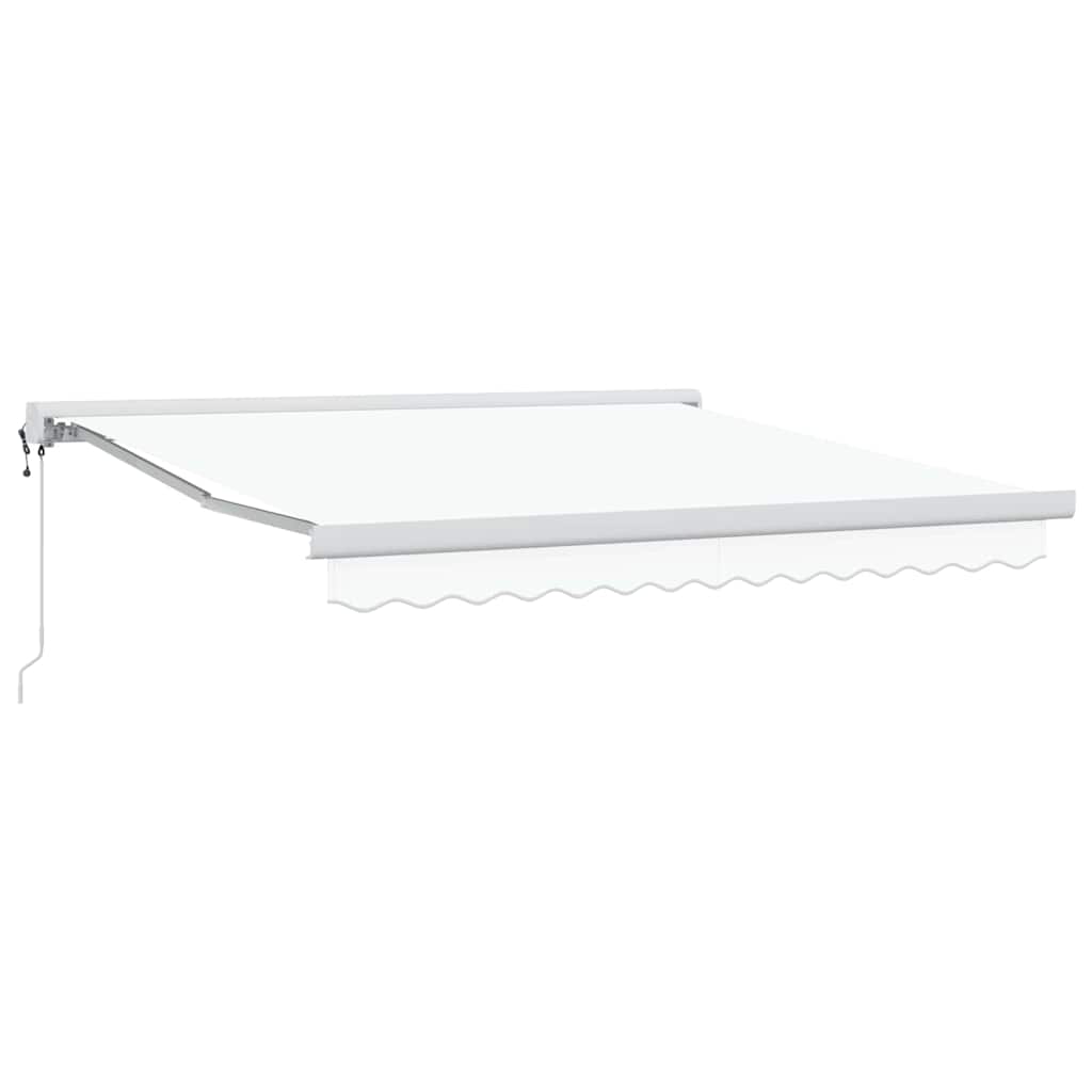 Budsorovatelné zastřešení Bílá 350 x 250 cm Látka, kov