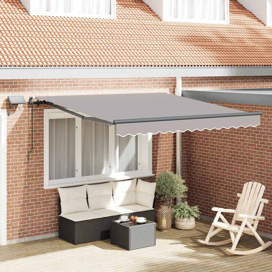 Budsorovatelné zastřešení Světle šedá 350 x 250 cm textil