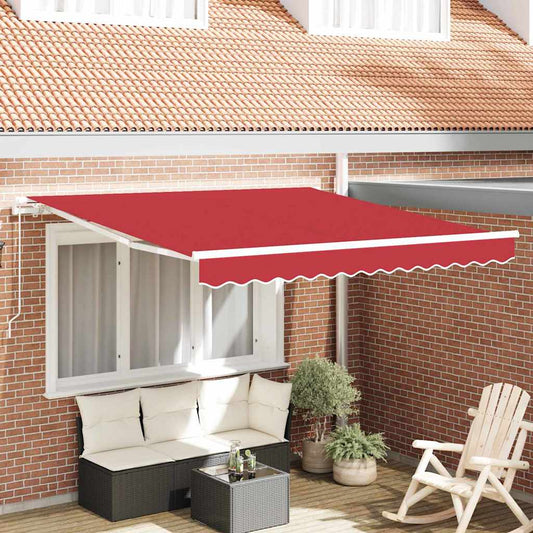 Budsorovatelné zastřešení Červená 350 x 250 cm textil