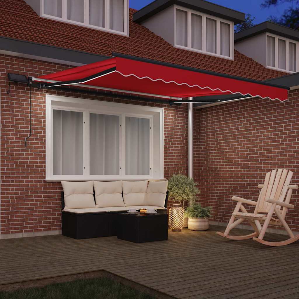 Budsorovatelné zastřešení Červená 350 x 250 cm textil