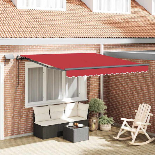 Budsorovatelné zastřešení Červená 350 x 250 cm textil