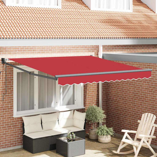 Budsorovatelné zastřešení Červená 350 x 250 cm textil