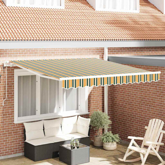 Budsorovatelné zastřešení 350 x 250 cm Zelená a žlutá
