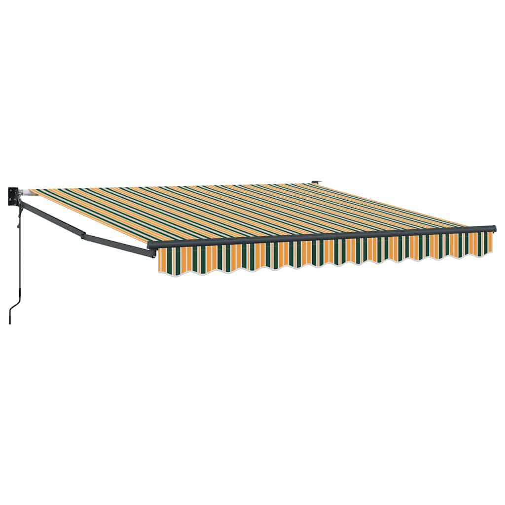 Budsorovatelné zastřešení Zelená a žlutá 350 x 250 cm textil