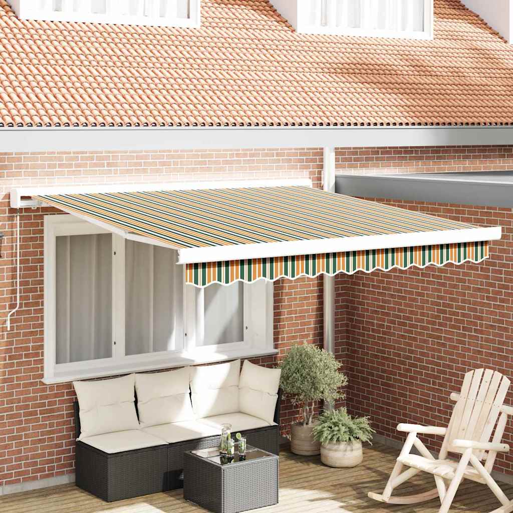 Budsorovatelné zastřešení Zelená a žlutá 350 x 250 cm