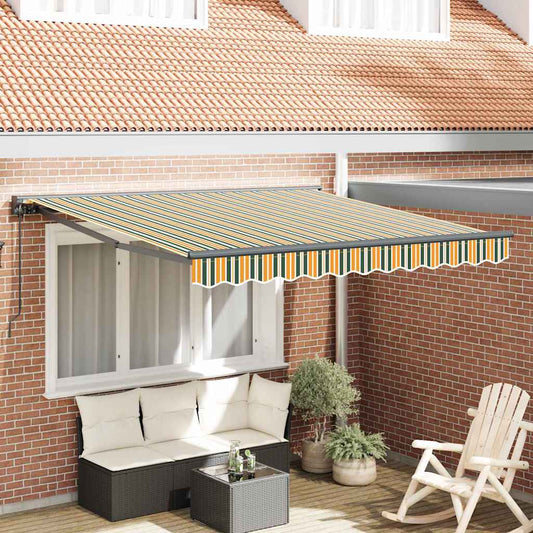 Budsorovatelné zastřešení Zelená a žlutá 350x250 cm textil