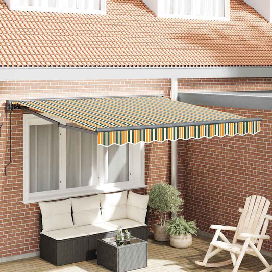 Budsorovatelné zastřešení Zelená a žlutá 350x250 cm textil