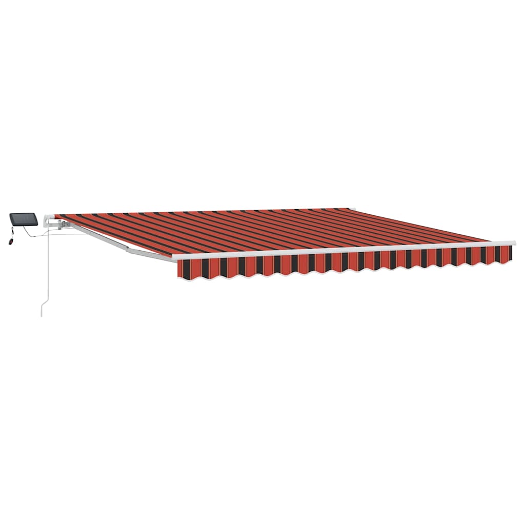 Budsorovatelné zastřešení s oranžová a hnědá 400 ×300 cm textil