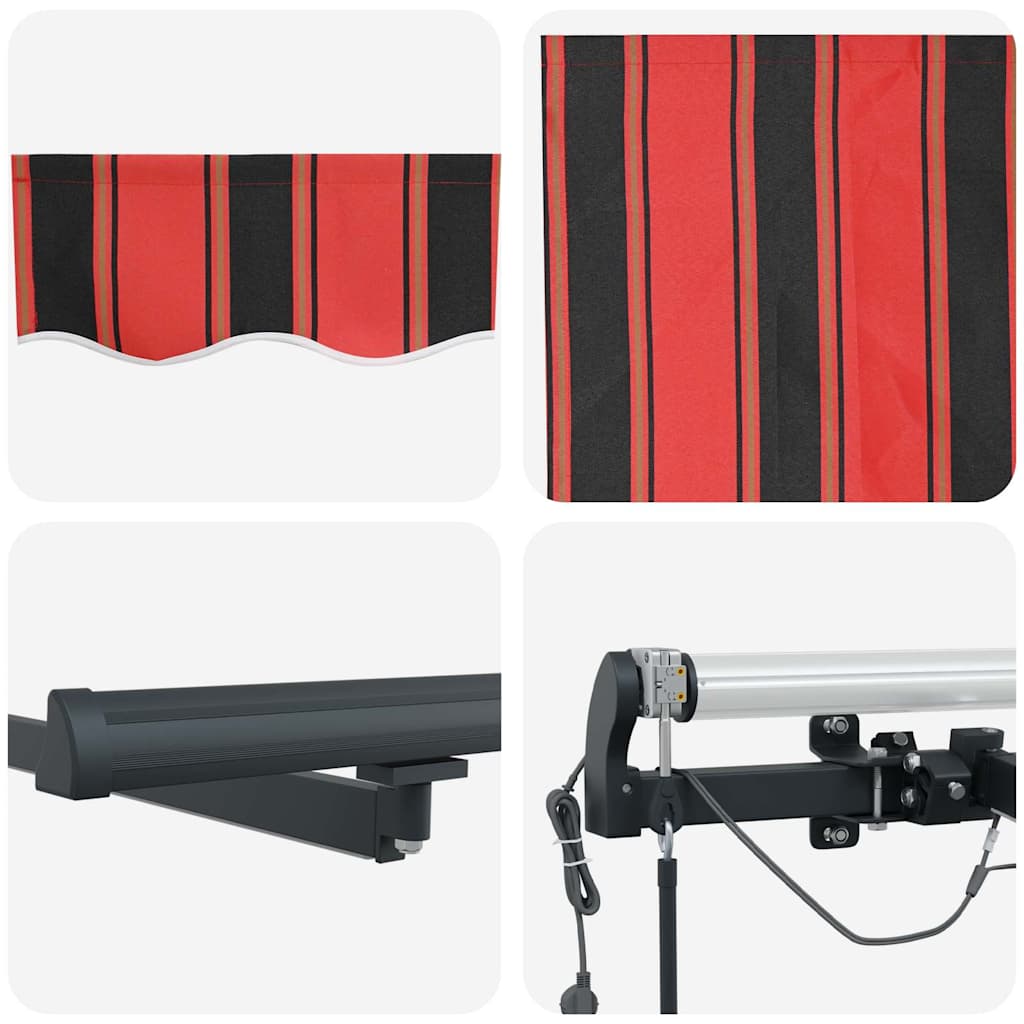 Budsorovatelné zastřešení oranžová a hnědá 400 × 300 cm textil