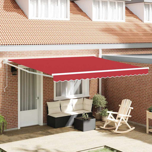 Budsorovatelné zastřešení Červená 400 × 300 cm Polyester