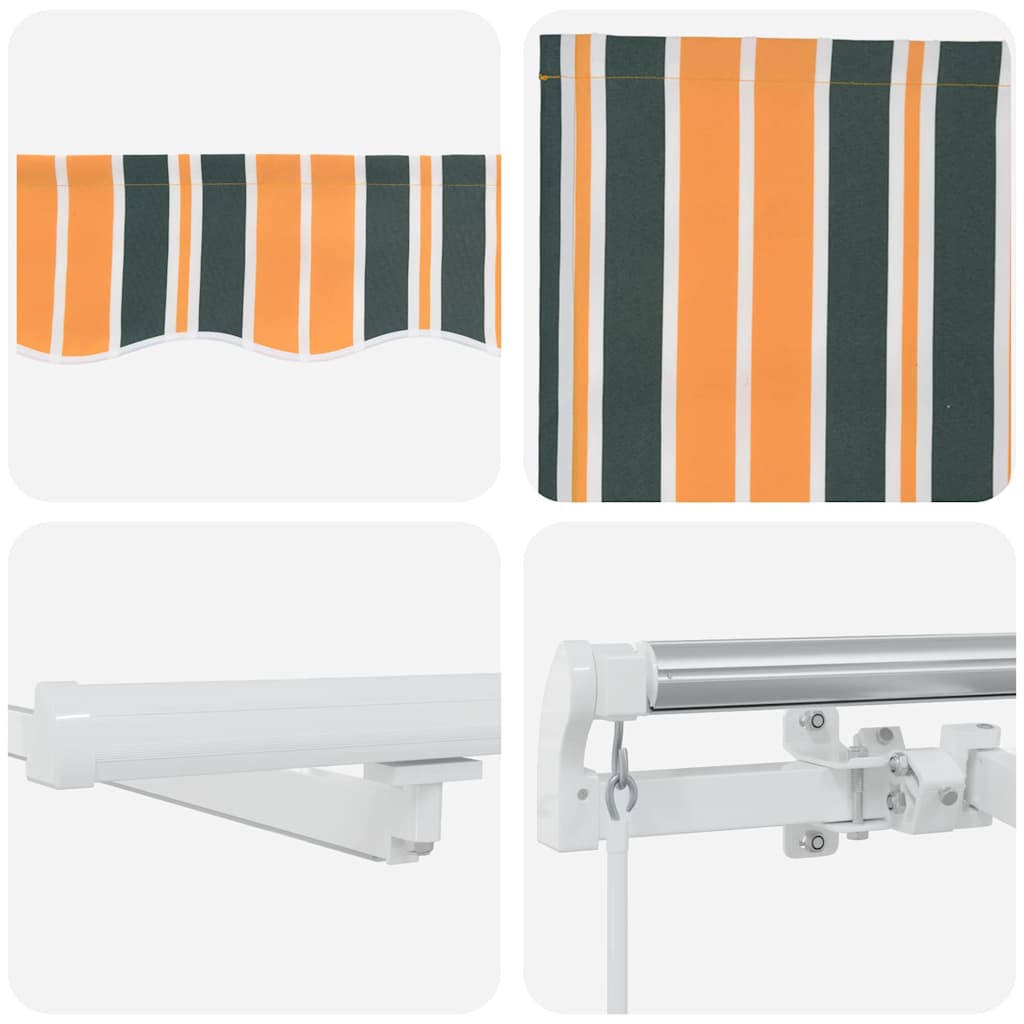Budsorovatelné zastřešení s Zelená a žlutá 400 ×300 cm textil