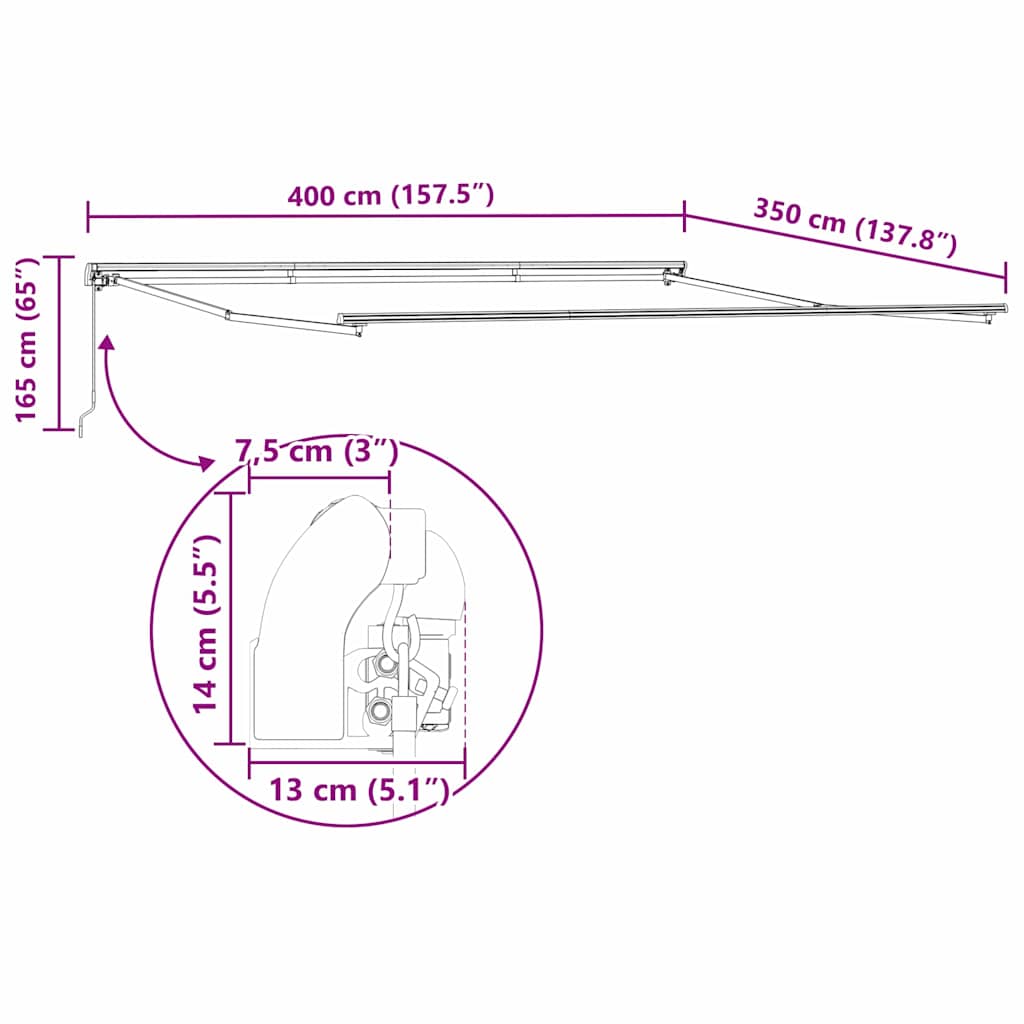 Budsorovatelné zastřešení Béžová 3 x 2,5 m Textil a kov