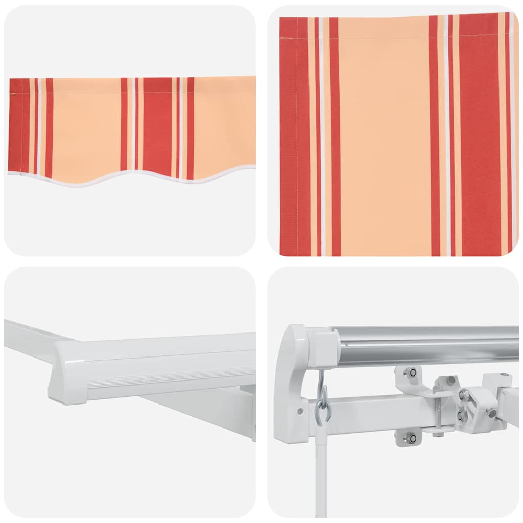 Budsorovatelné zastřešení žlutá a oranžová 450 × 300 cm textil