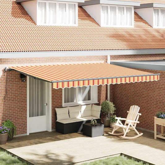 Budsorovatelné zastřešení žlutá a oranžová 450 ×300 cm textil