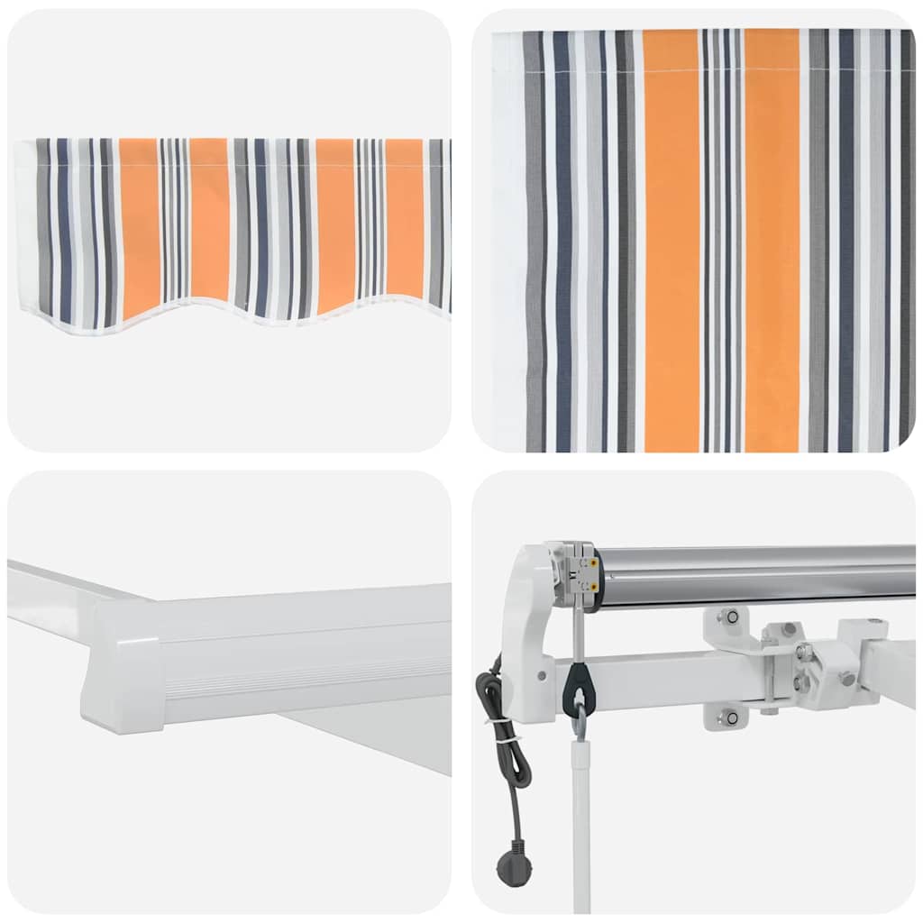 Budsorovatelné zastřešení Vícebarevný 450 ×300 cm textil