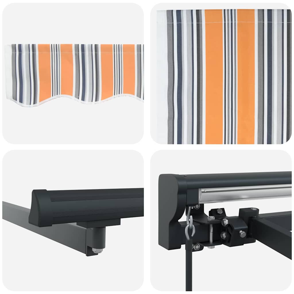Budsorovatelné zastřešení Pestrý pruh 450x300 cm textil