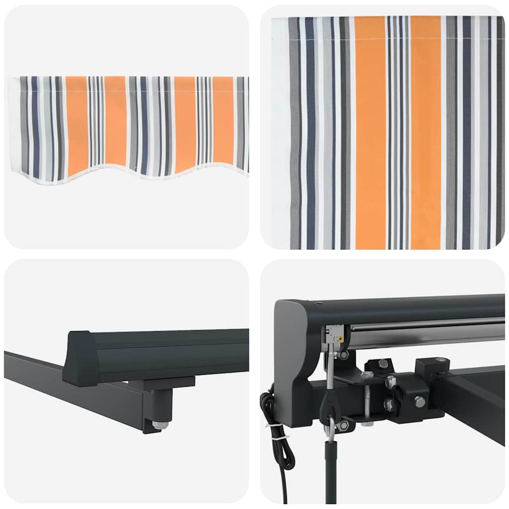 Budsorovatelné zastřešení Pestrý pruh 450x300 cm textil