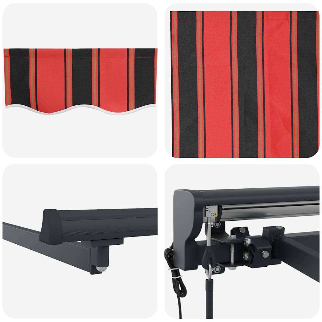 Budsorovatelné zastřešení Oranžová a hnědá 500x300 cm textil
