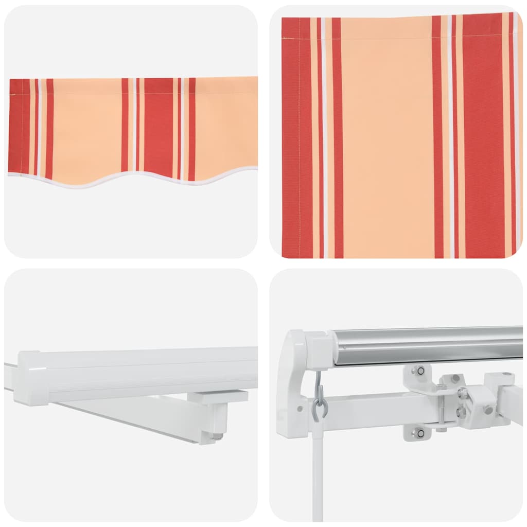 Budsorovatelné zastřešení s žlutá a oranžová 500 ×300 cm textil