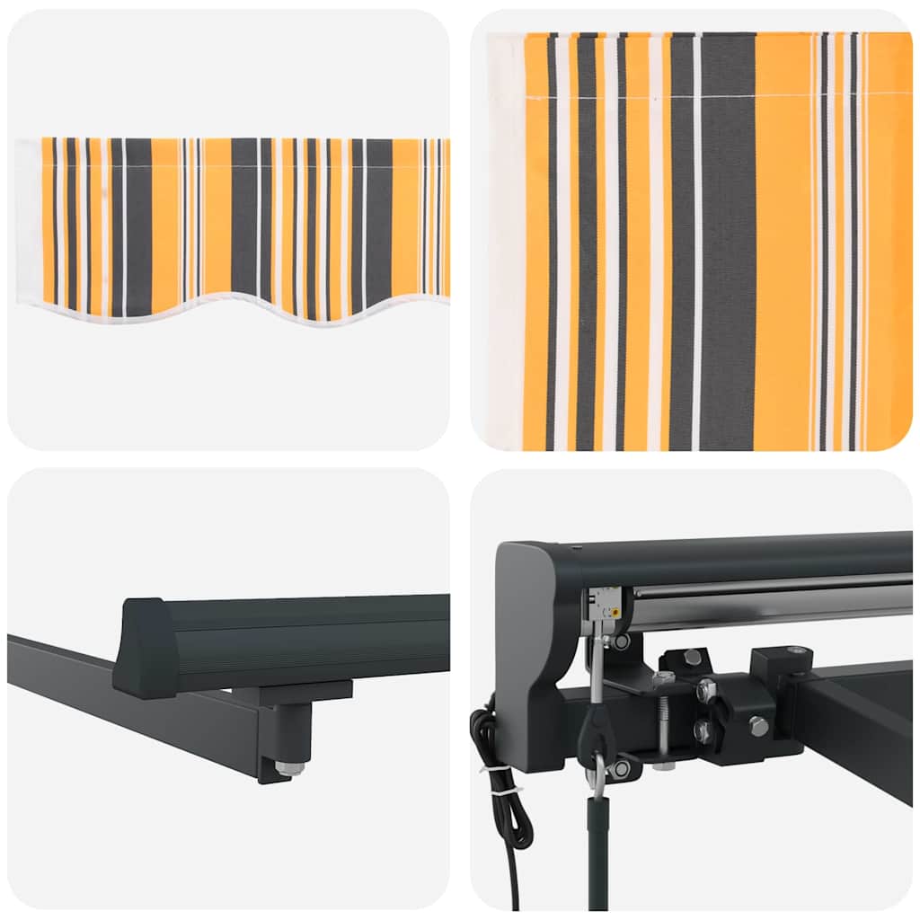 Budsorovatelné zastřešení Pestrý pruh 500x300 cm textil