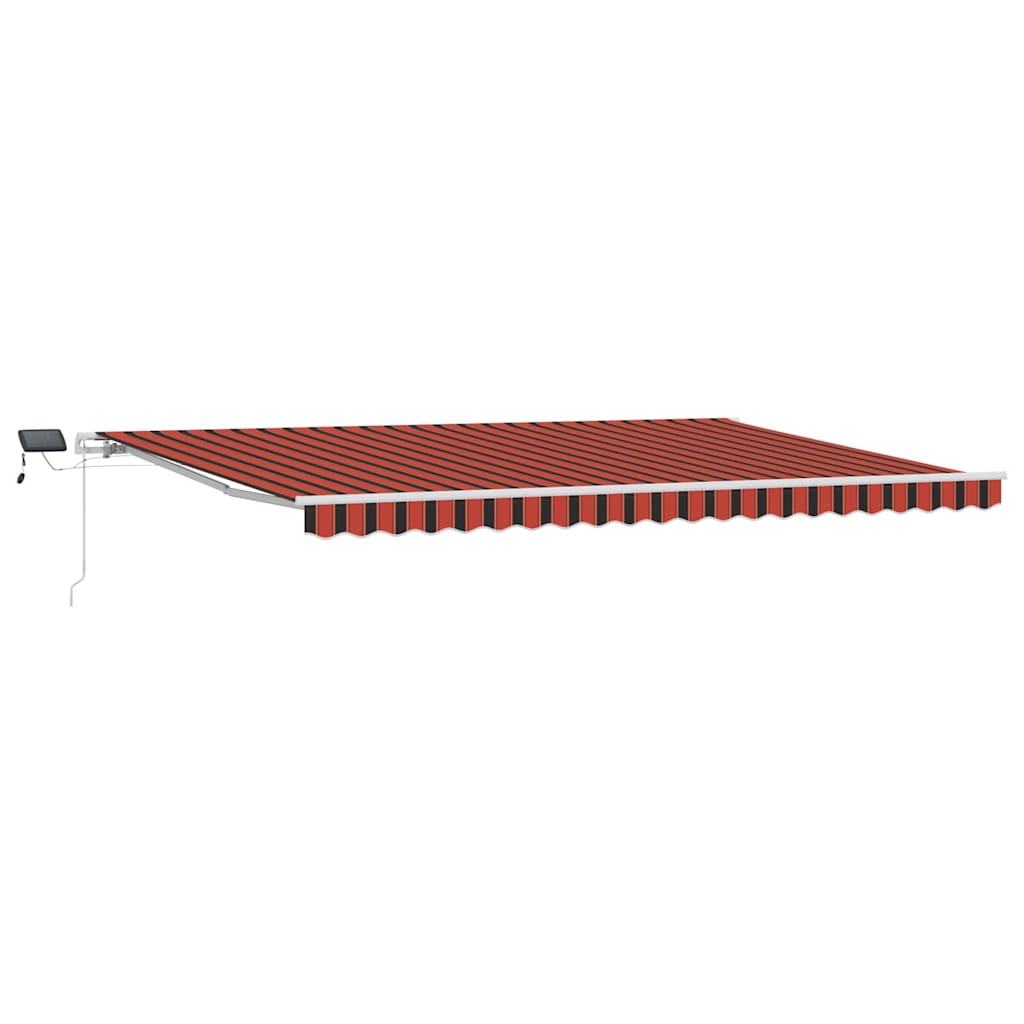 Budsorovatelné zastřešení s oranžová a hnědá 500 ×350 cm textil