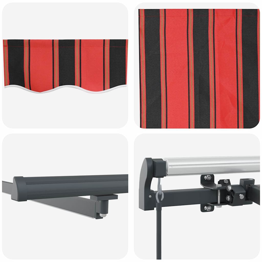 Budsorovatelné zastřešení oranžová a hnědá 500 ×350 cm textil