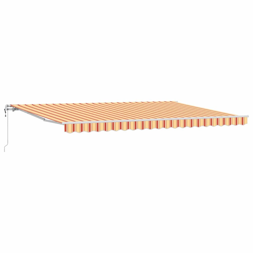 Budsorovatelné zastřešení 500 × 350 cm žlutá a oranžová