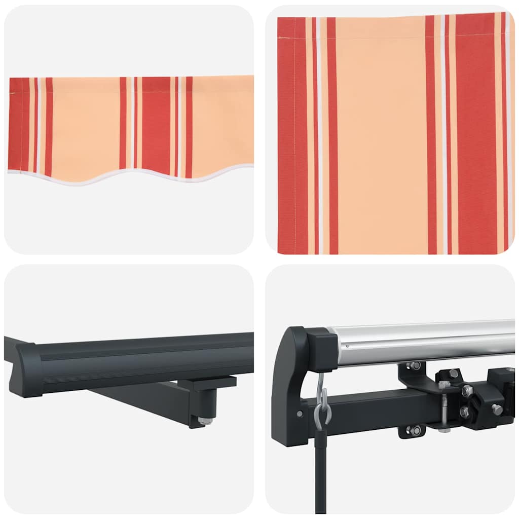Budsorovatelné zastřešení žlutá a oranžová 600 × 300 cm textil