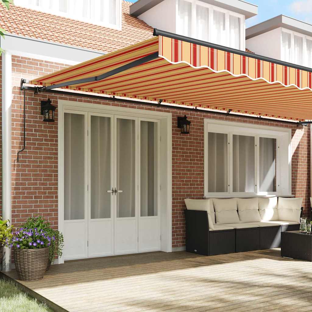 Budsorovatelné zastřešení žlutá a oranžová 600 × 300 cm textil