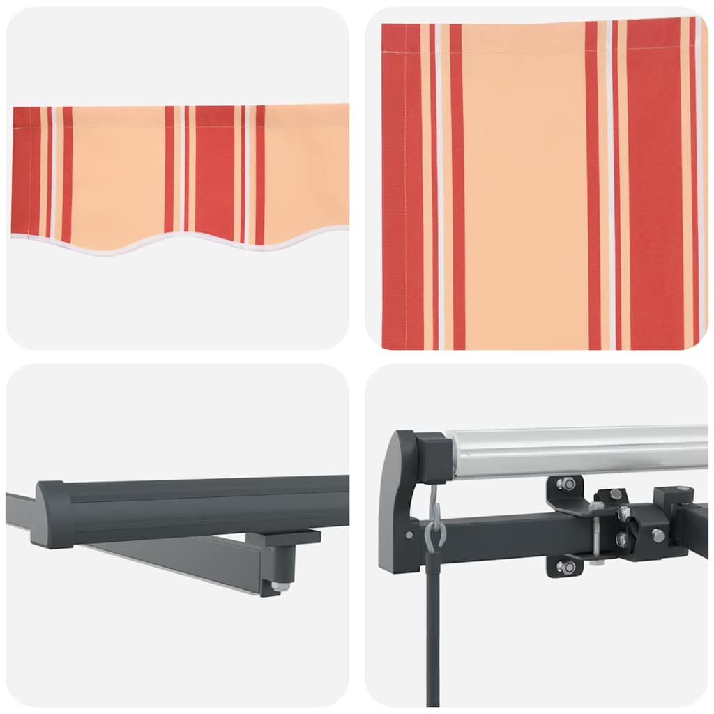 Budsorovatelné zastřešení žlutá a oranžová 600 ×300 cm textil