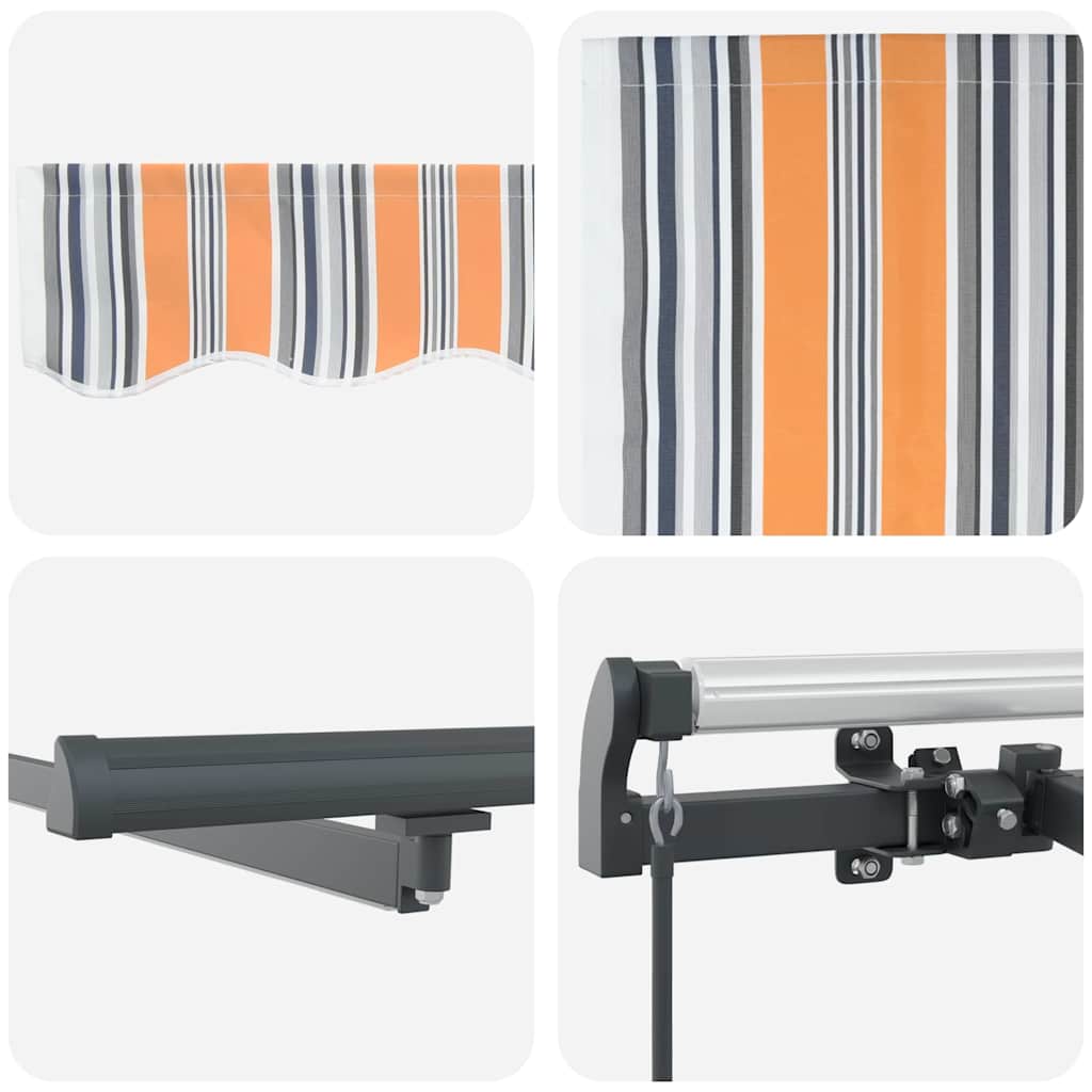 Budsorovatelné zastřešení Vícebarevný 600 × 300 cm textil