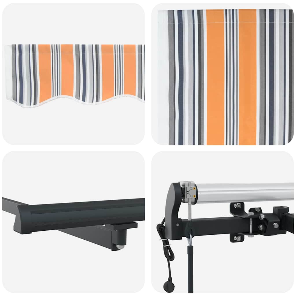 Budsorovatelné zastřešení Vícebarevný 600 ×300 cm textil