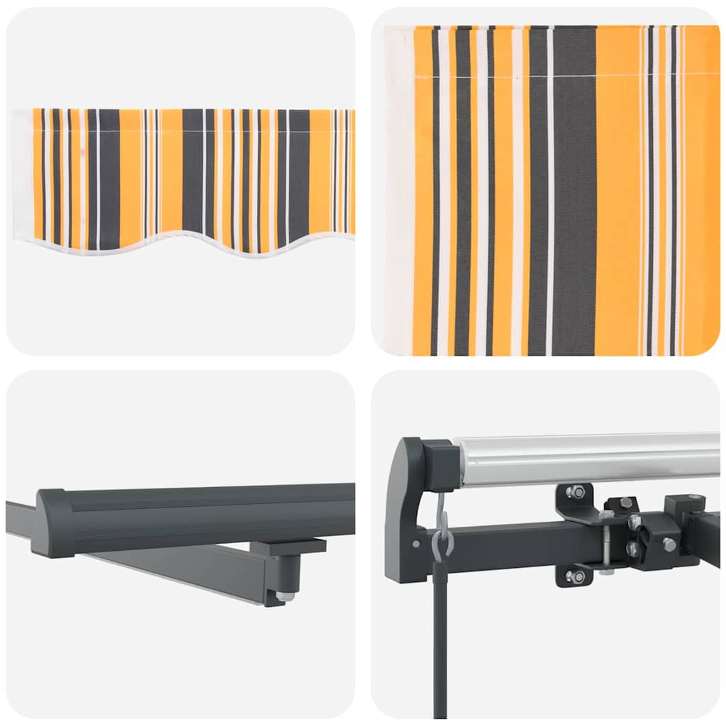 Budsorovatelné zastřešení Vícebarevný 600 ×300 cm textil