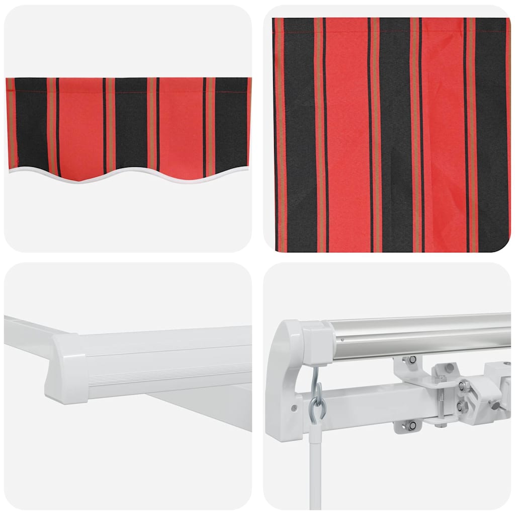 Budsorovatelné zastřešení Oranžová a hnědá 600 x 350 cm textil
