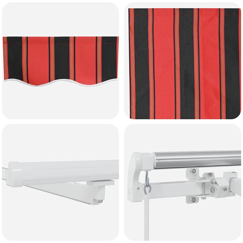 Budsorovatelné zastřešení s oranžová a hnědá 600 ×350 cm textil