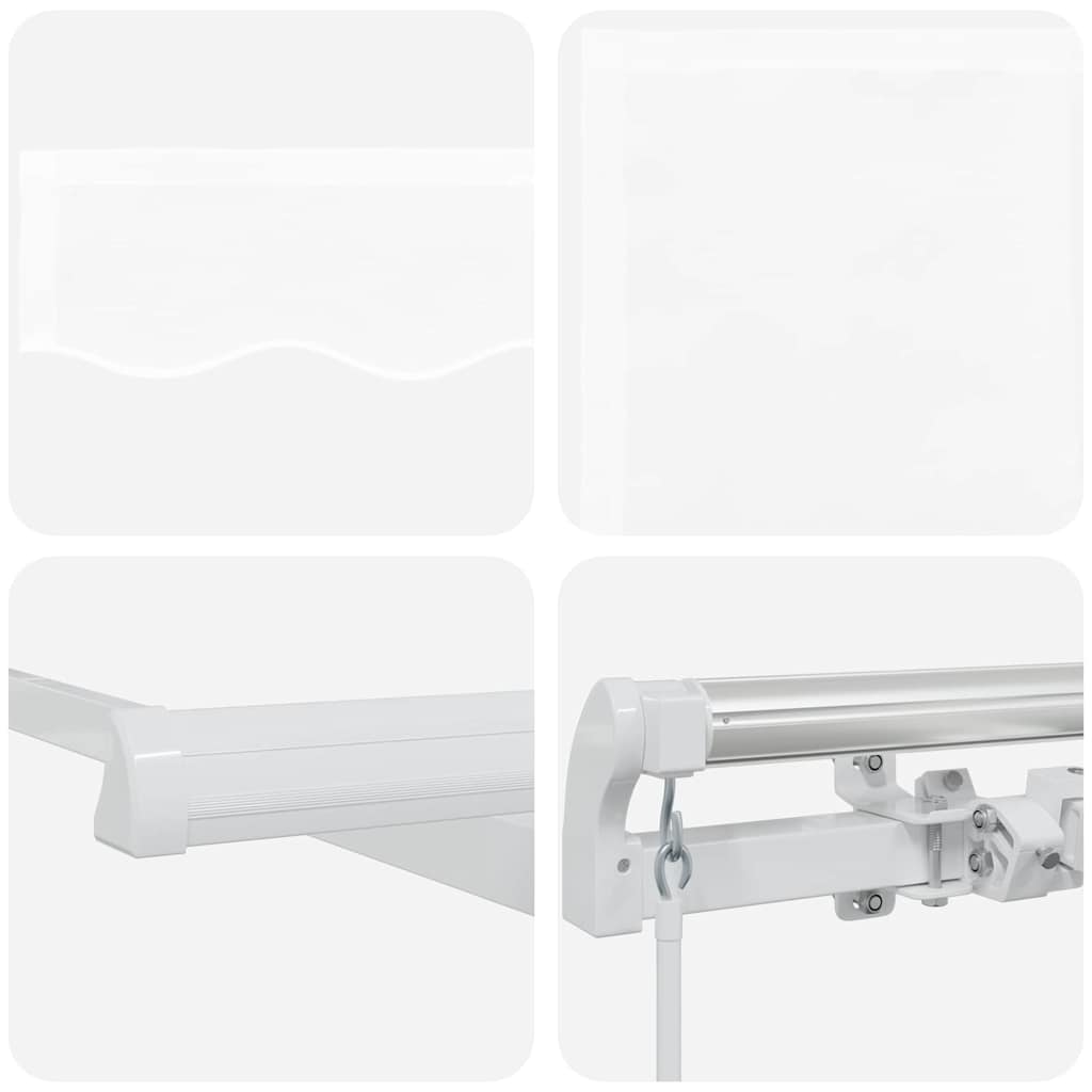 Budsorovatelné zastřešení Bílá 600 × 350 cm Polyester a kov