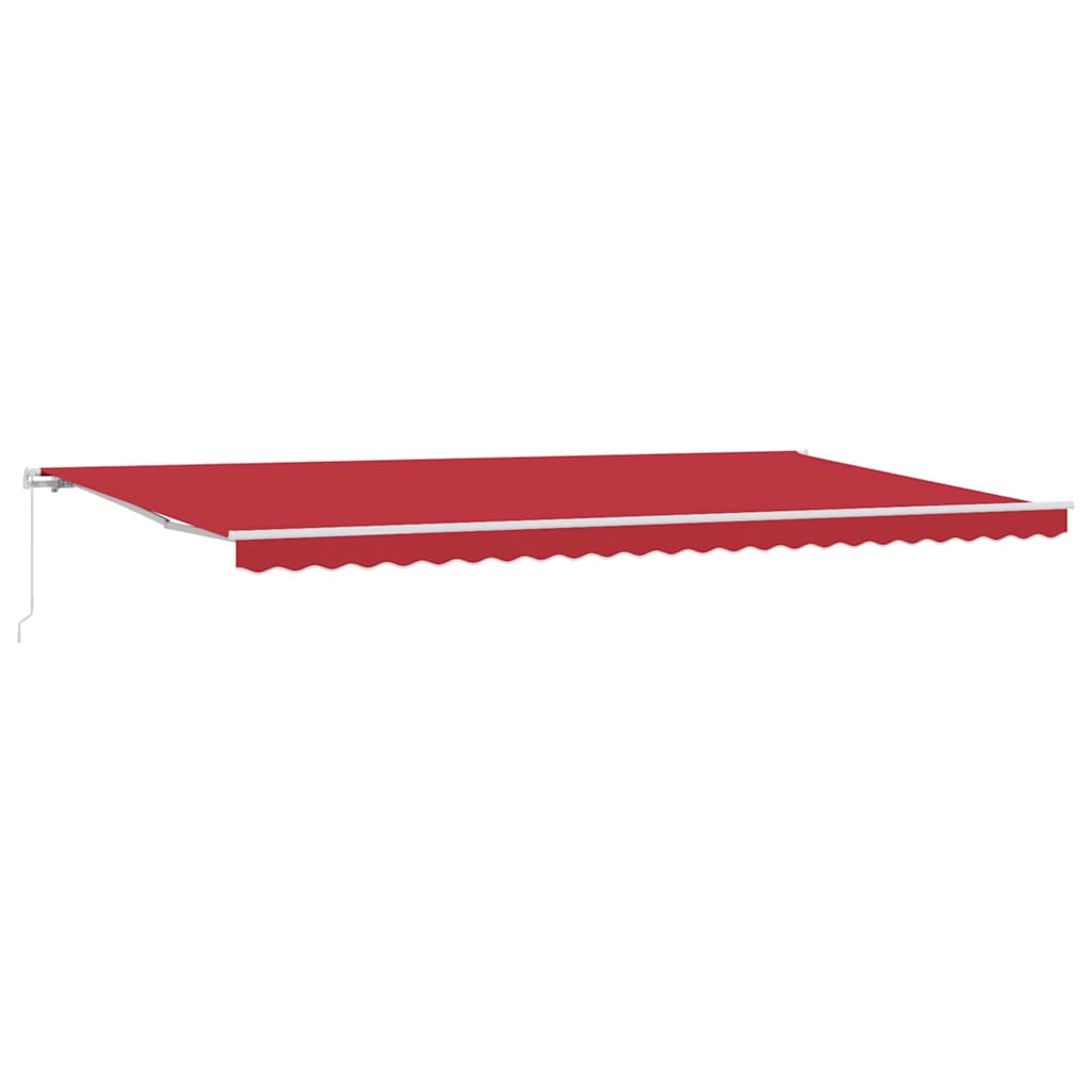 Budsorovatelné zastřešení Červená 600 × 350 cm Polyester a kov